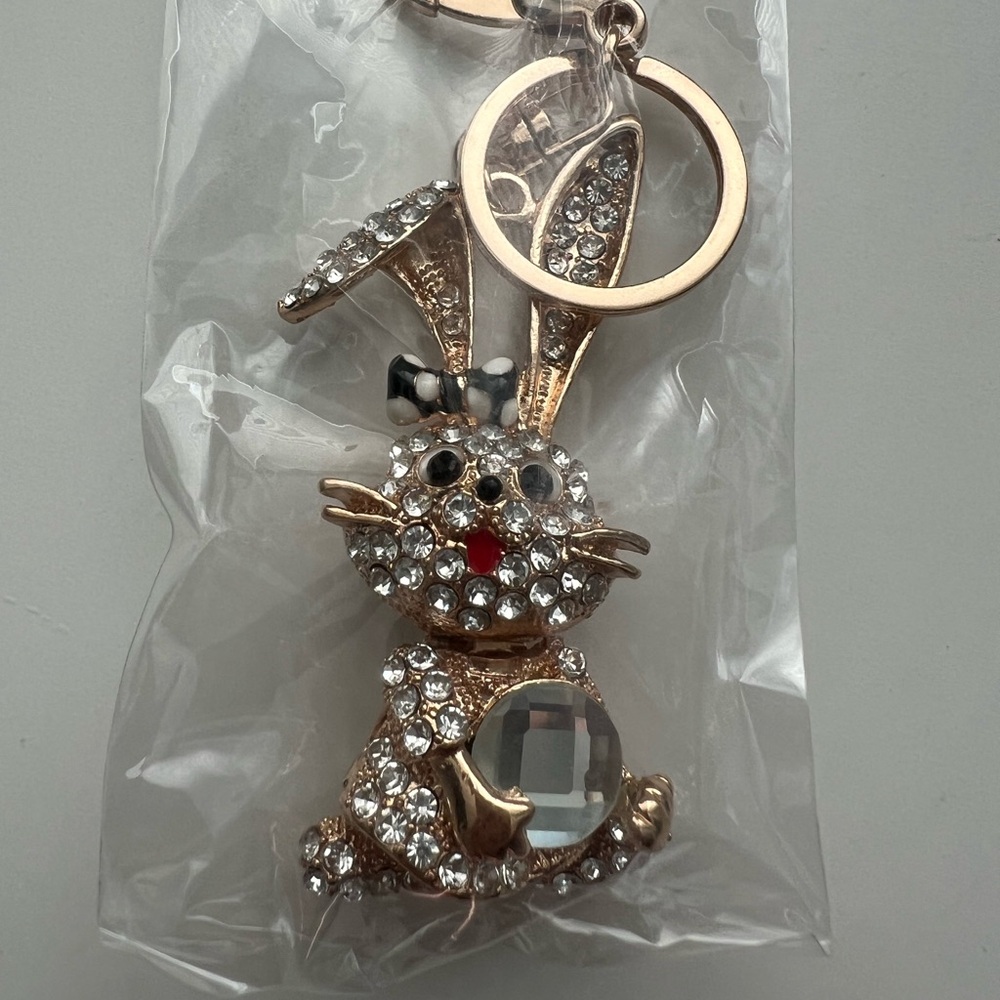 Sparkling Bunny Keychain